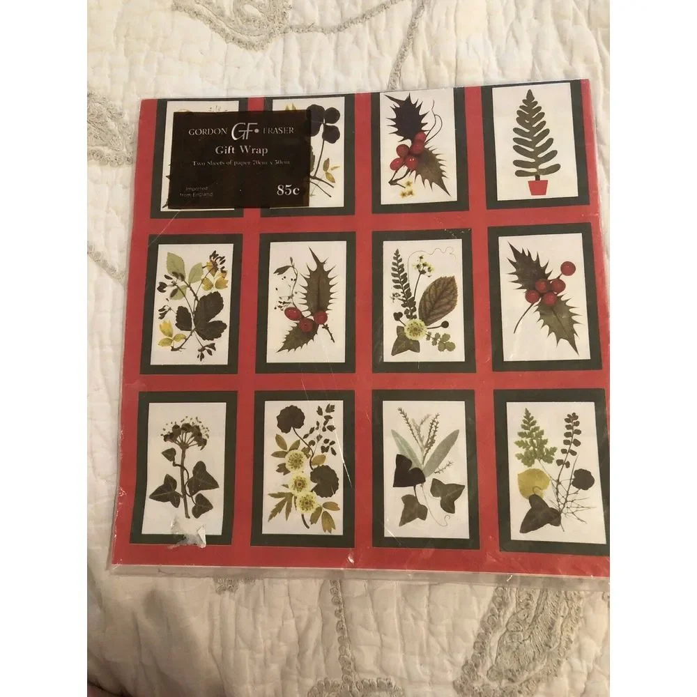Vintage Christmas Gordon Fraser Gift Wrap England‎ Wrapping Paper